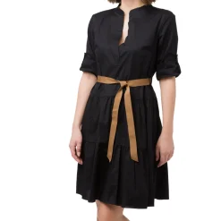 Abito da Donna Nero con cintura marrone Swish Jeans