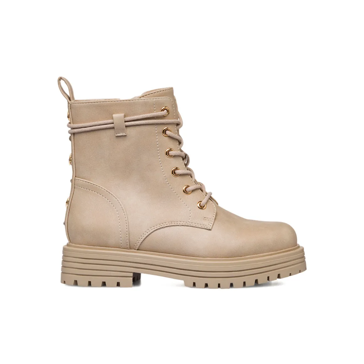 Anfibi beige da ragazza con zip Dieci Baci