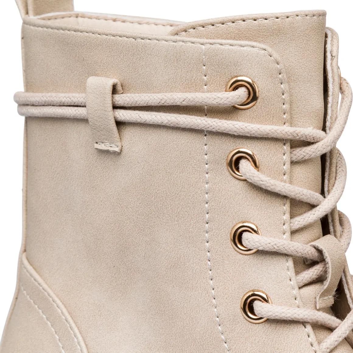 Anfibi beige da ragazza con zip Dieci Baci