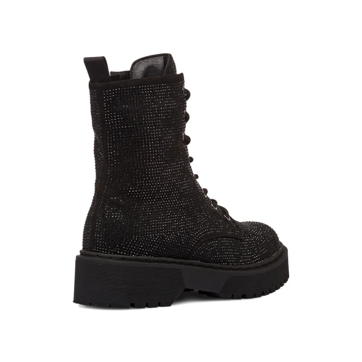 Anfibi da donna neri con strass Lora Ferres