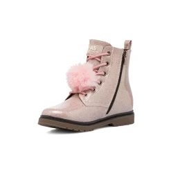Anfibi da ragazza Le scarpe di Alice rosa con glitter e dettaglio fenicottero
