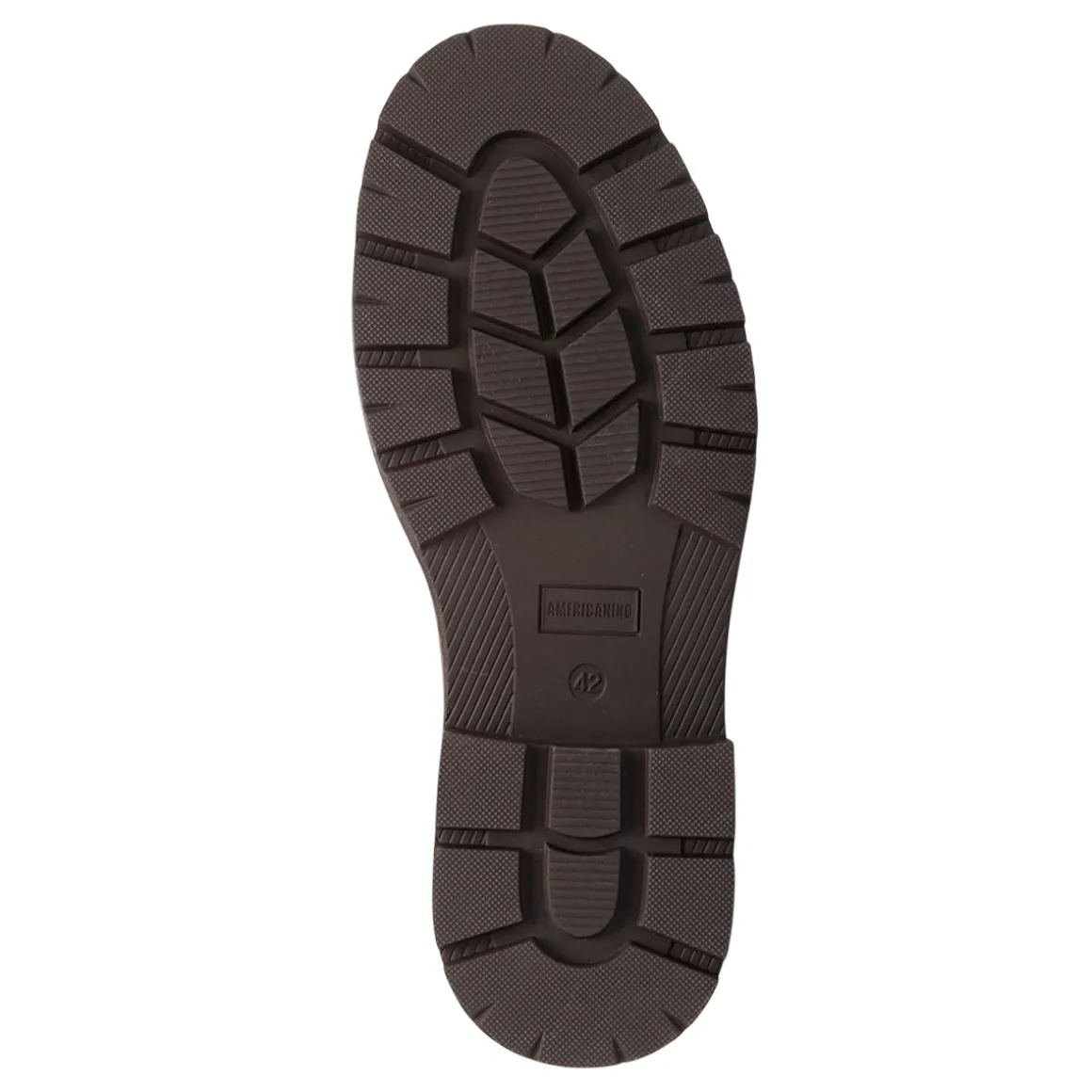 Anfibi da uomo Americanino taupe con chiusura lacci e zip laterale.