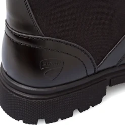 Anfibi da uomo neri Ducati stile combat con chiusura zip