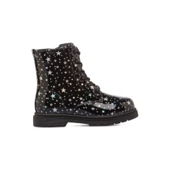 Anfibi neri da Bambina con stelle Le Scarpe di Alice