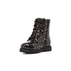 Anfibi neri da Bambina con stelle Le Scarpe di Alice
