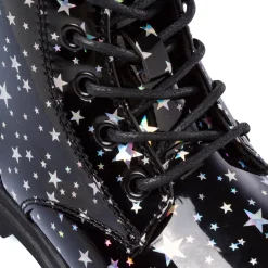 Anfibi neri da Bambina con stelle Le Scarpe di Alice