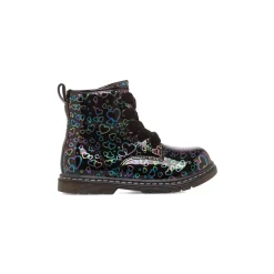 Anfibi neri da Bambina con cuori multicolore Le scarpe di Alice