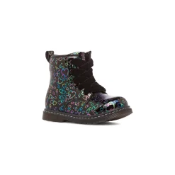 Anfibi neri da Bambina con cuori multicolore Le scarpe di Alice