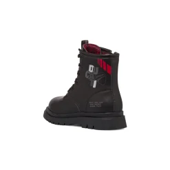 Anfibi neri da bambino con stampe e logo Ducati