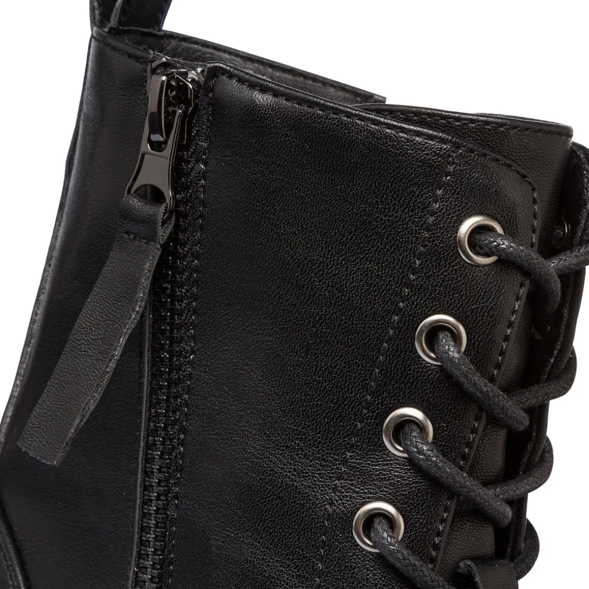 Anfibi neri da donna con zip Lora Ferres