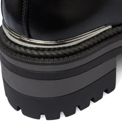 Anfibi neri da Donna con inserti metallici Lora Ferres