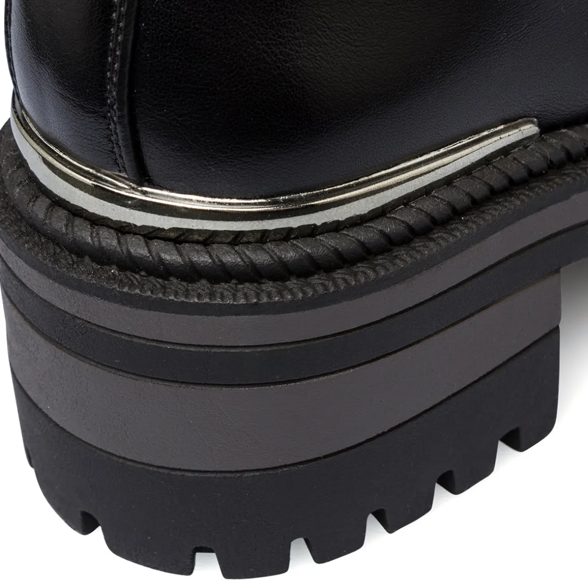 Anfibi neri da Donna con inserti metallici Lora Ferres
