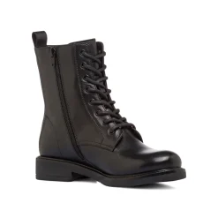 Anfibi neri da Donna in pelle e con zip Primopiano