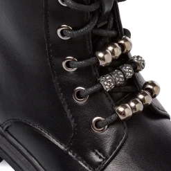 Anfibi neri da Ragazza con charms e fibbia Dieci Baci