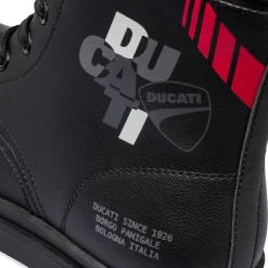 Anfibi neri da ragazzo con stampe e logo Ducati