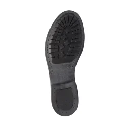 Anfibi neri in pelle da uomo con zip laterale ReBlu