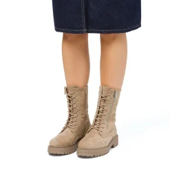 Anfibi taupe da donna effetto scamosciato Lora Ferres