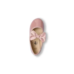 Ballerine in vernice color nude da bambina con fiocco Le Scarpe di Alice