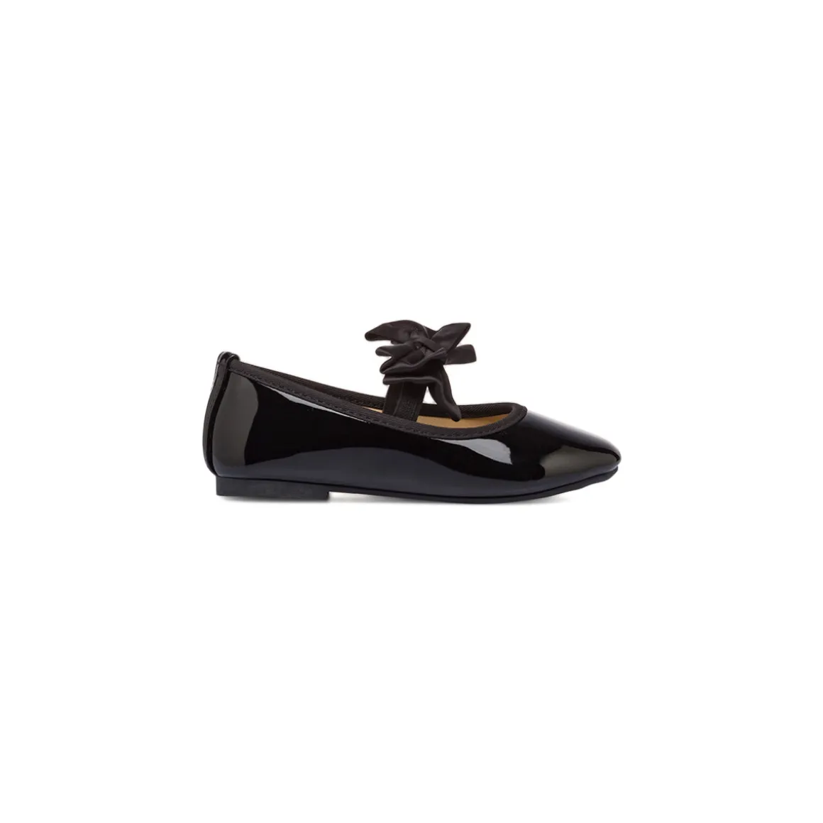 Ballerine in vernice nere da bambina con fiocco Le Scarpe di Alice