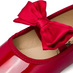Ballerine in vernice rosse da bambina con fiocco Le Scarpe di Alice