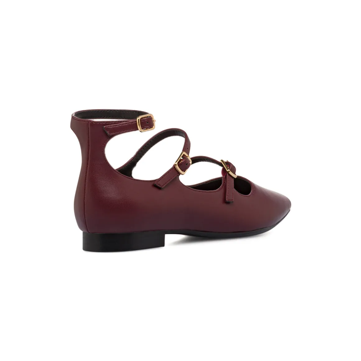 Ballerine Mary jane bordeaux da Donna con fibbie Lora Ferres