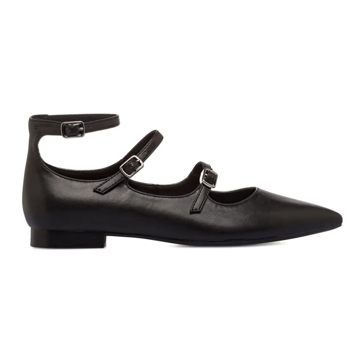 Ballerine Mary Jane nere da Donna con fibbie Lora Ferres