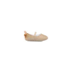 Ballerine neonata Chicco oro con glitter e fiocco in raso