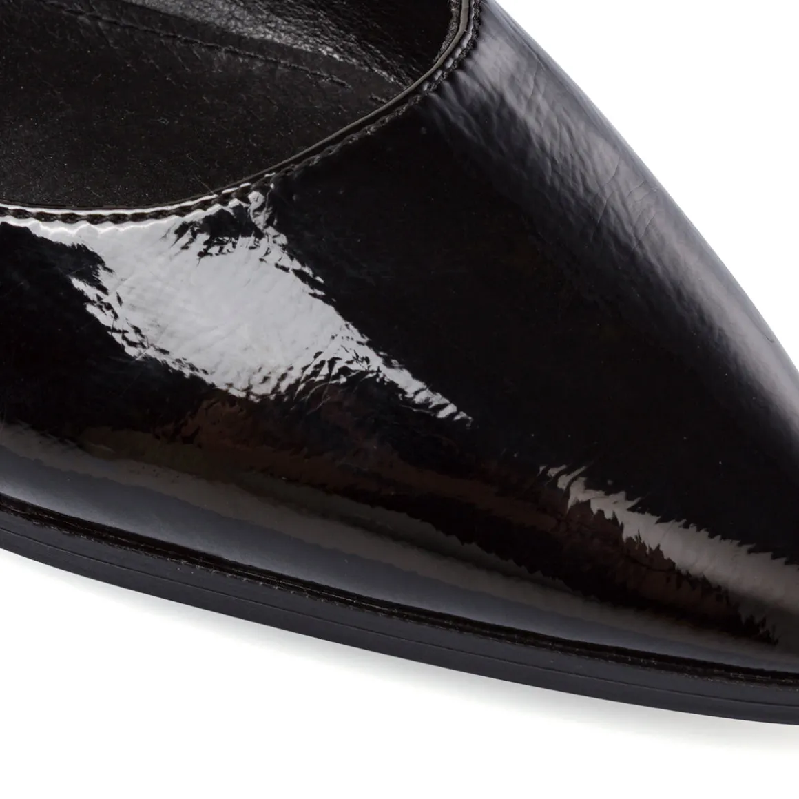Ballerine nere da Donna con fibbie effetto vernice Lora Ferres