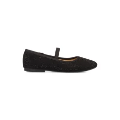 Ballerine nere da ragazza con strass 10 Baci