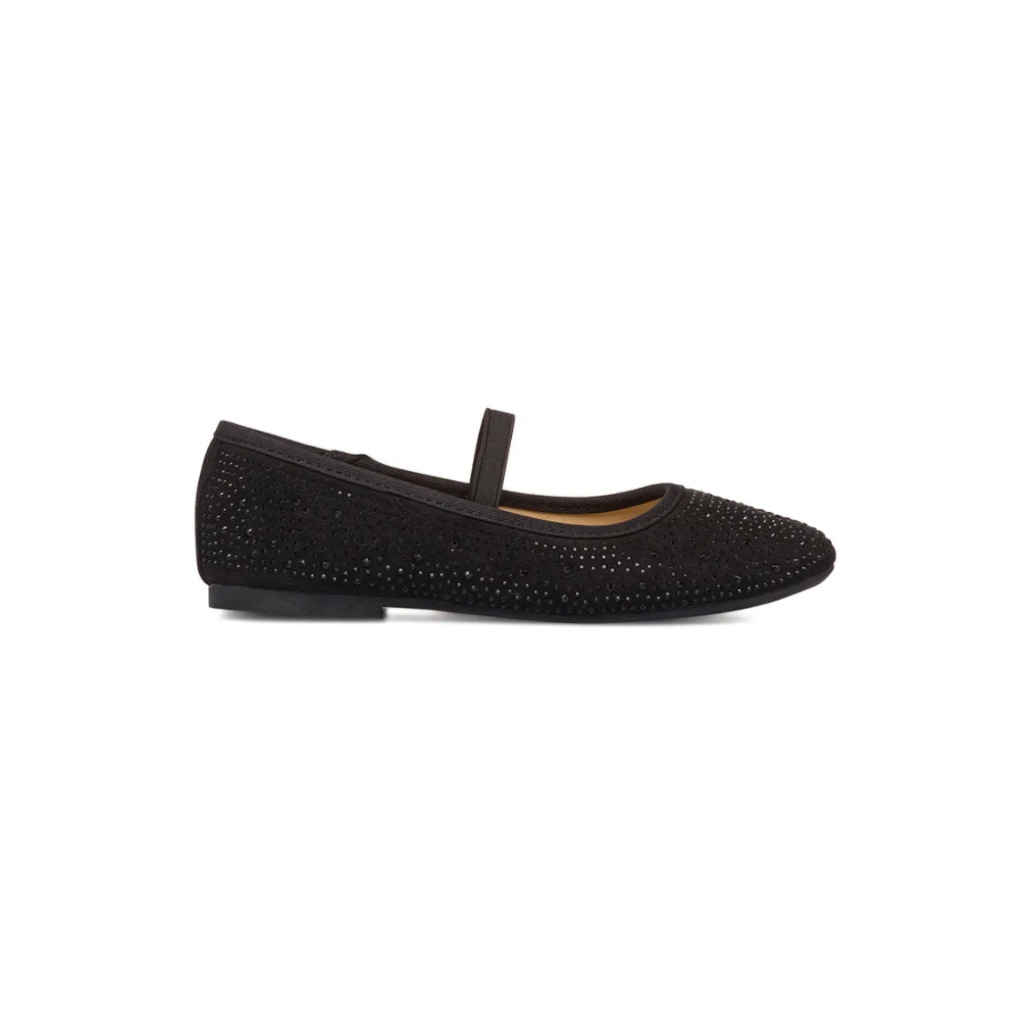 Ballerine nere da ragazza con strass 10 Baci
