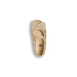 Ballerine oro con paillettes e fiocco da Bambina Dieci Baci