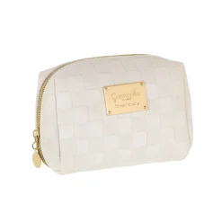 Beauty case Bianco da Donna con motivo a quadri Camomilla Milano