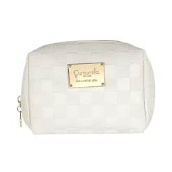 Beauty case Bianco da Donna con motivo a quadri Camomilla Milano