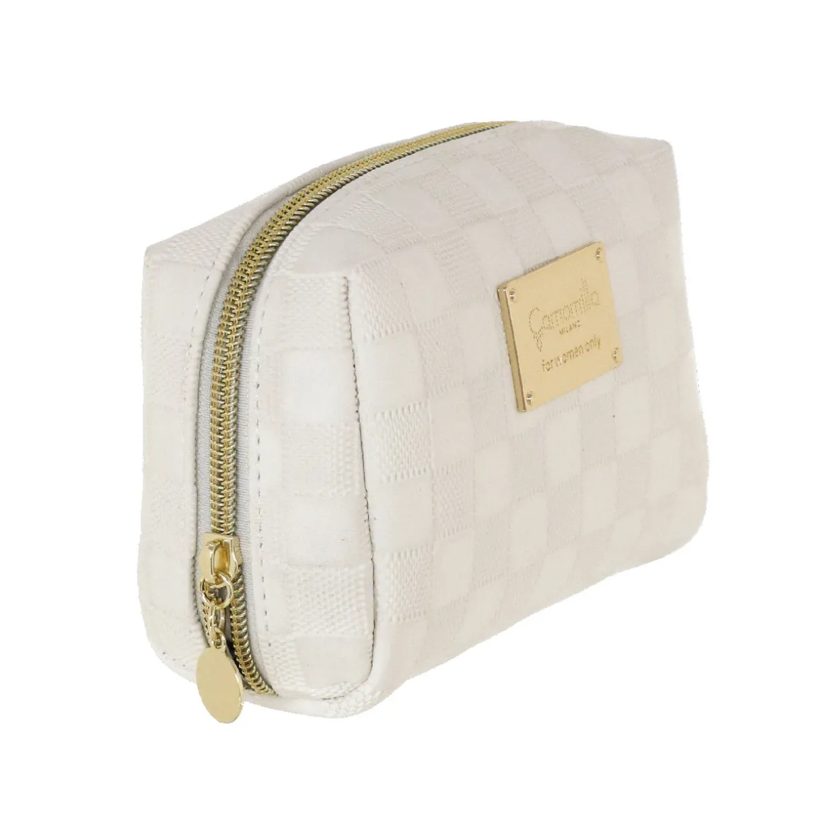 Beauty case Bianco da Donna con motivo a quadri Camomilla Milano