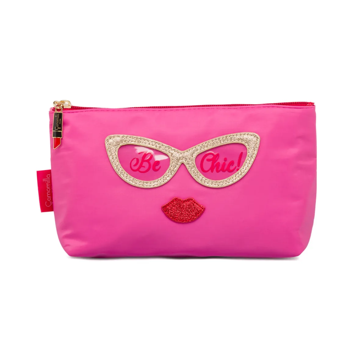 Beauty Case Fucsia da donna con dettagli glitter Camomilla Milano