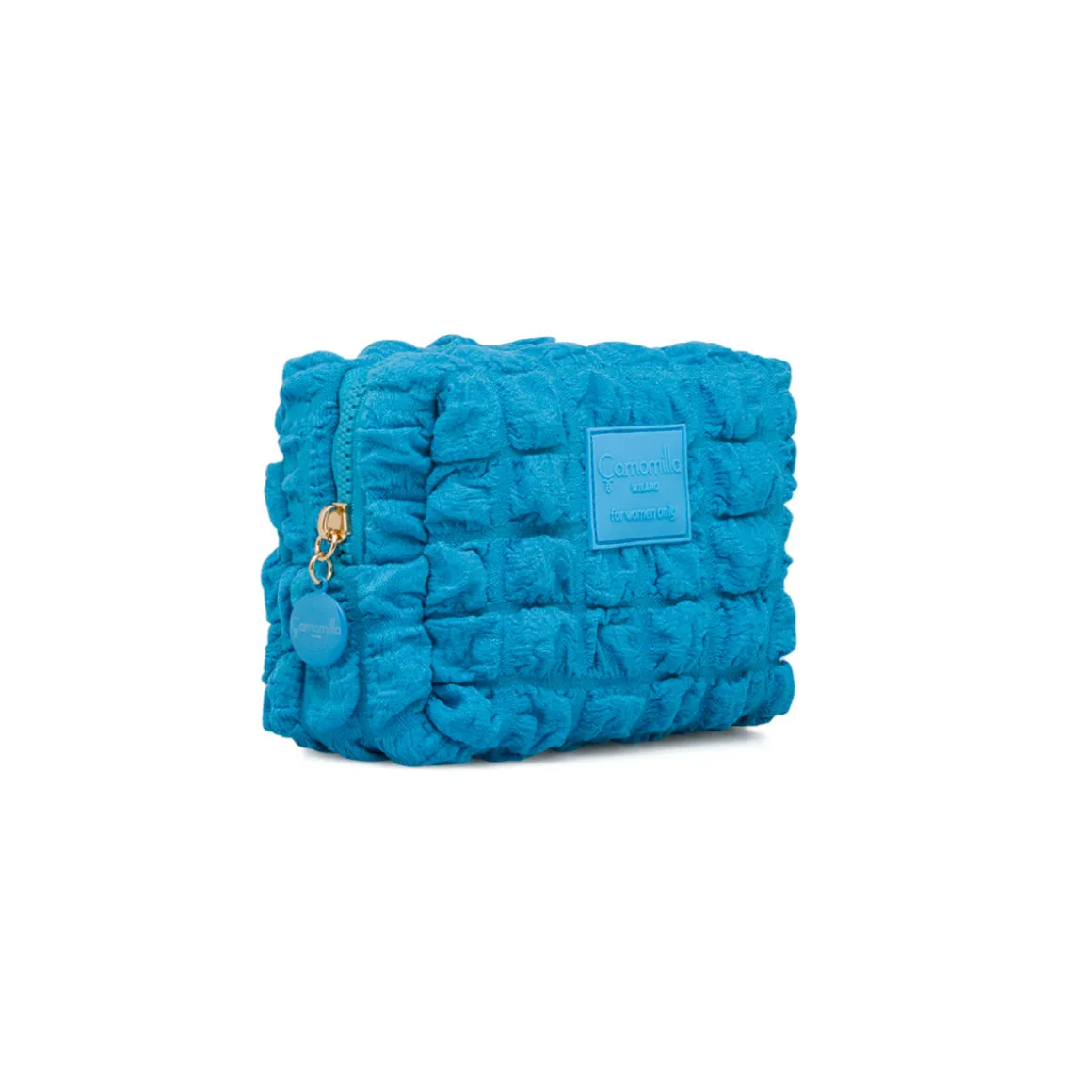 Beauty Case porta oggetti azzurro da Donna con logo Camomilla Milano