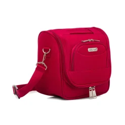Beauty necessaire da viaggio piccolo rosso in tessuto Govago