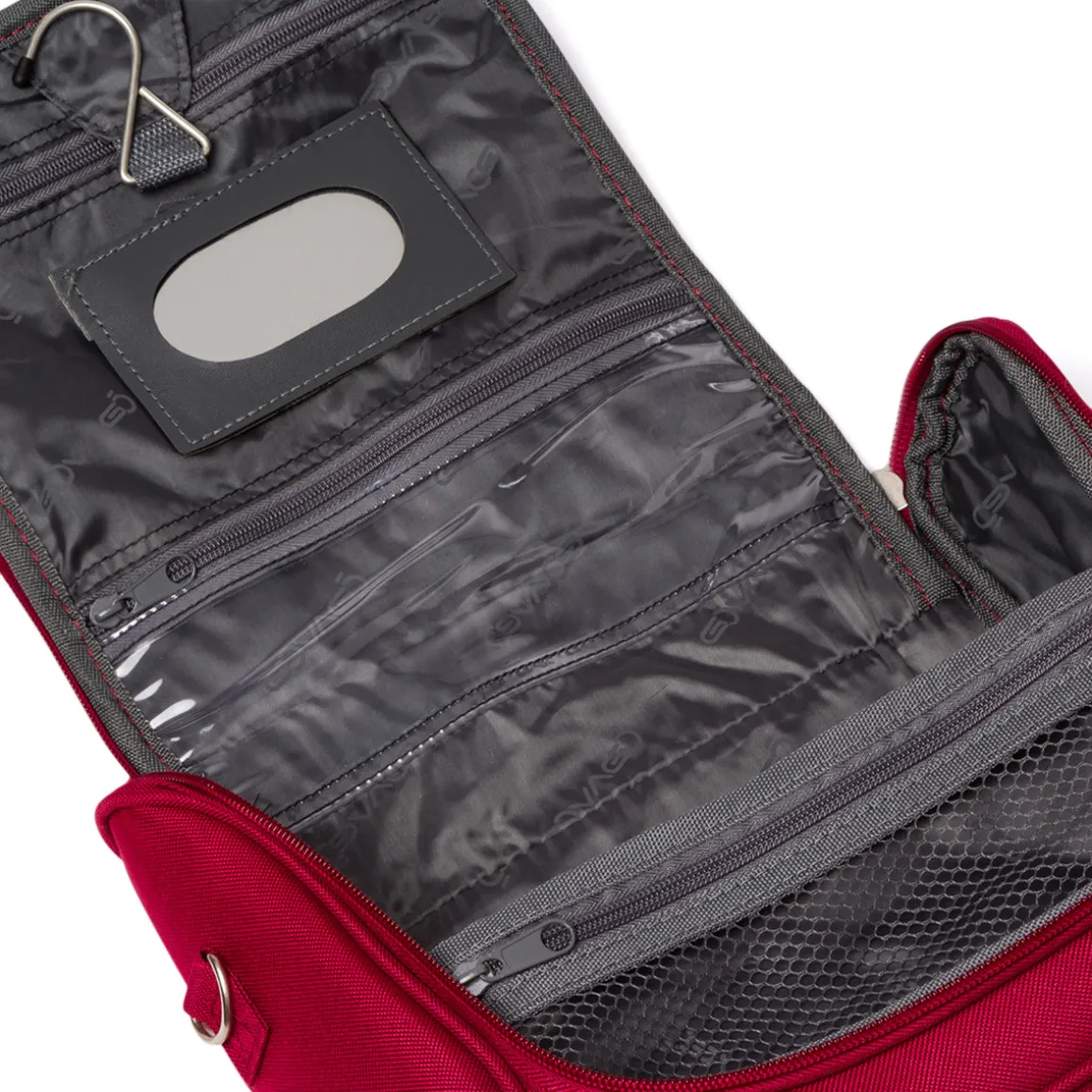 Beauty necessaire da viaggio piccolo rosso in tessuto Govago