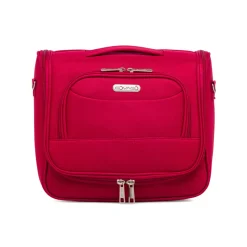 Beauty necessaire da viaggio grande rosso in tessuto Govago