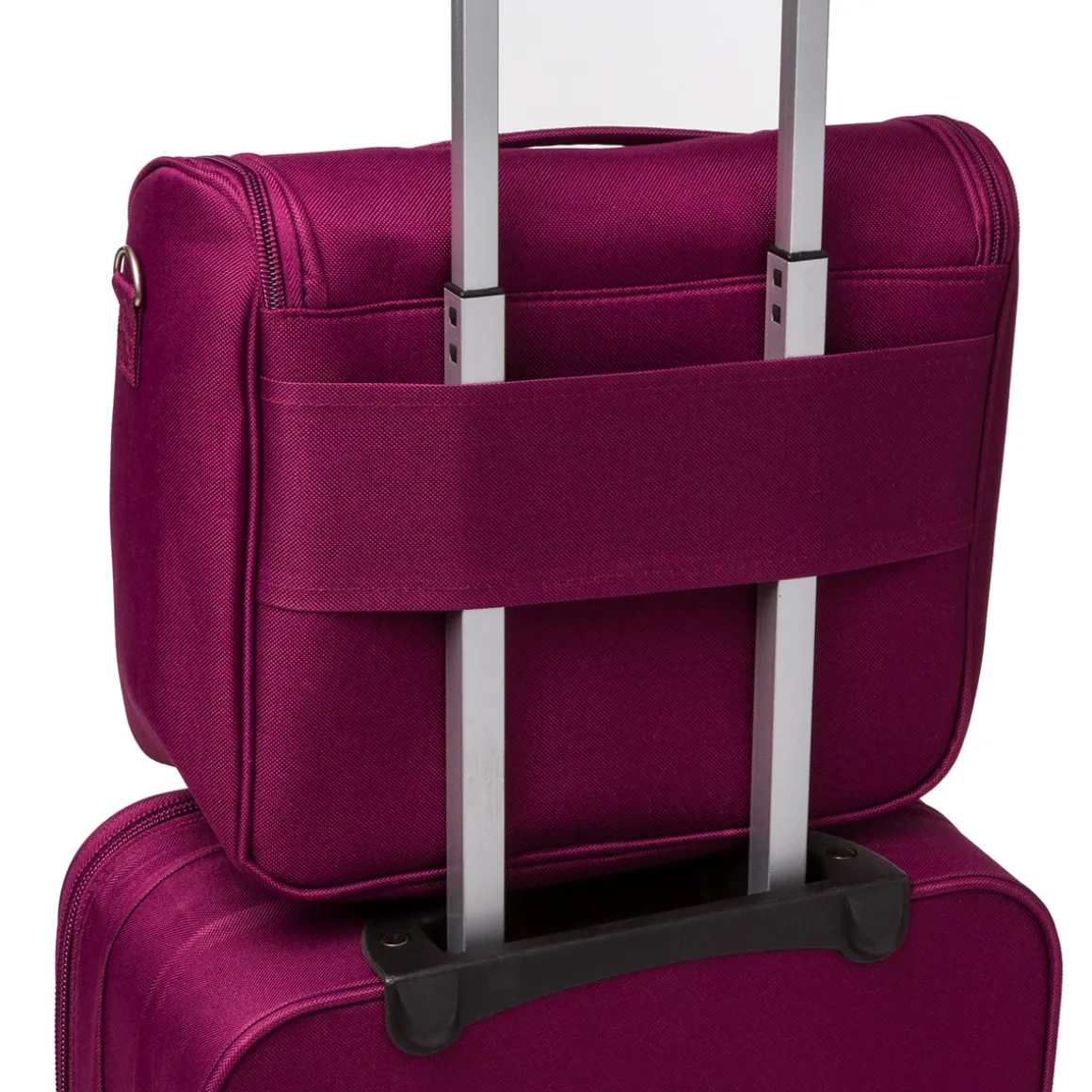 Beauty necessaire grande da viaggio viola in tessuto Govago