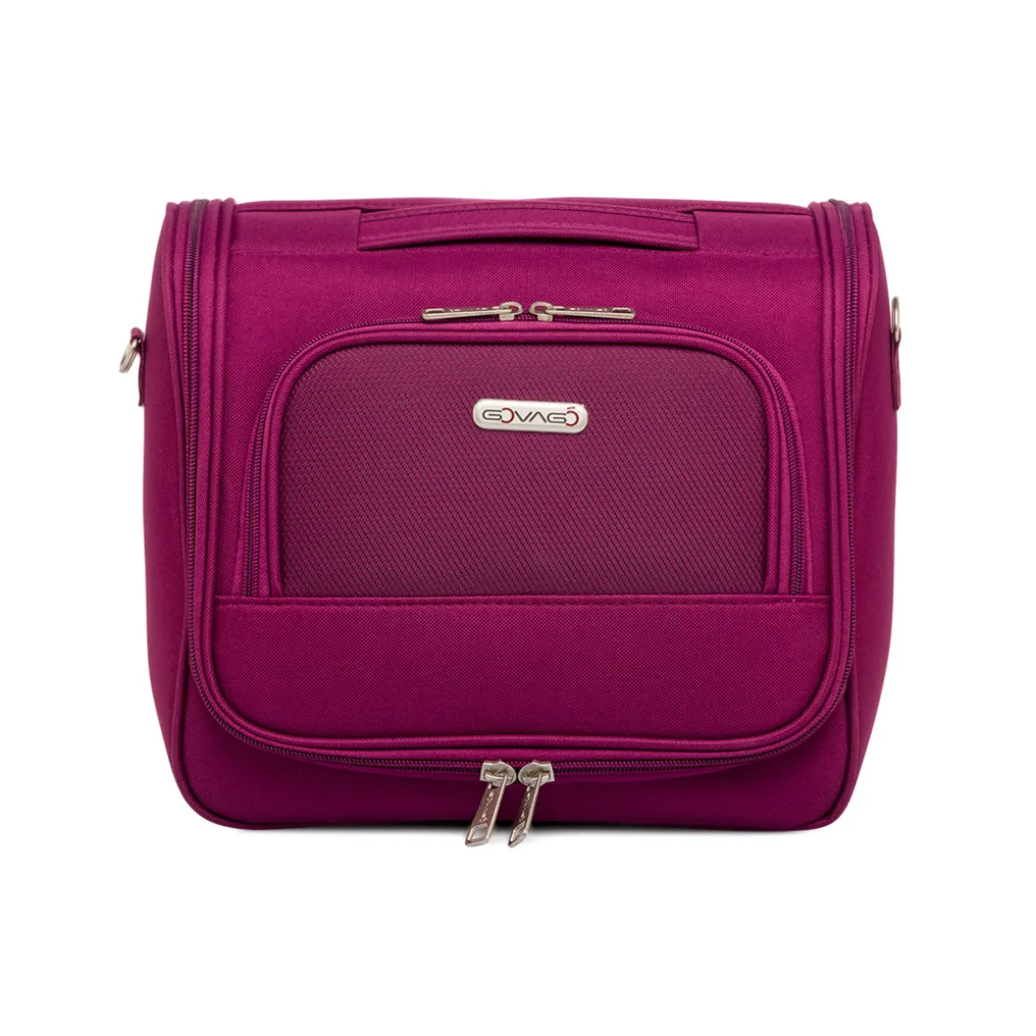 Beauty necessaire grande da viaggio viola in tessuto Govago