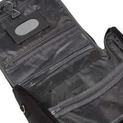 Beauty necessaire grande da viaggio nero in tessuto Govago