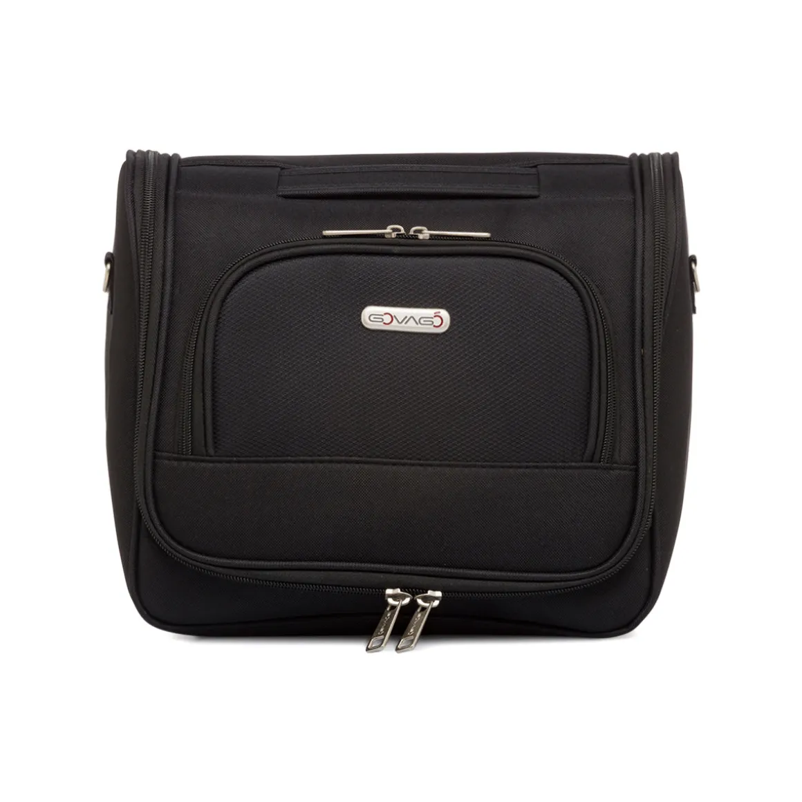 Beauty necessaire grande da viaggio nero in tessuto Govago