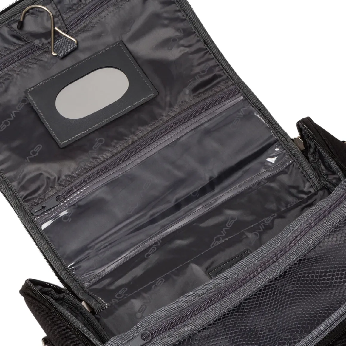 Beauty necessaire grande da viaggio nero in tessuto Govago