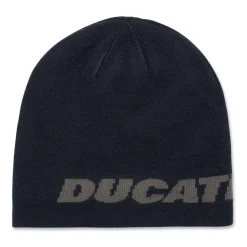 Berretto blu e grigio da uomo con logo Ducati Corse