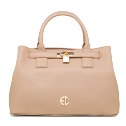Borsa a mano beige da Donna con chiusura a lucchetto Enrico Coveri