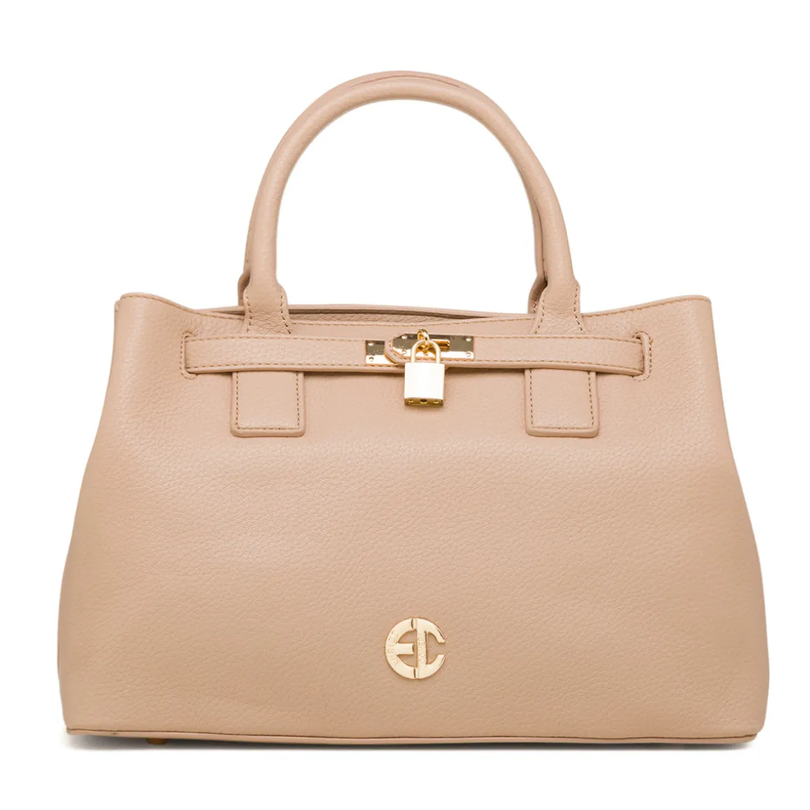 Borsa a mano beige da Donna con chiusura a lucchetto Enrico Coveri