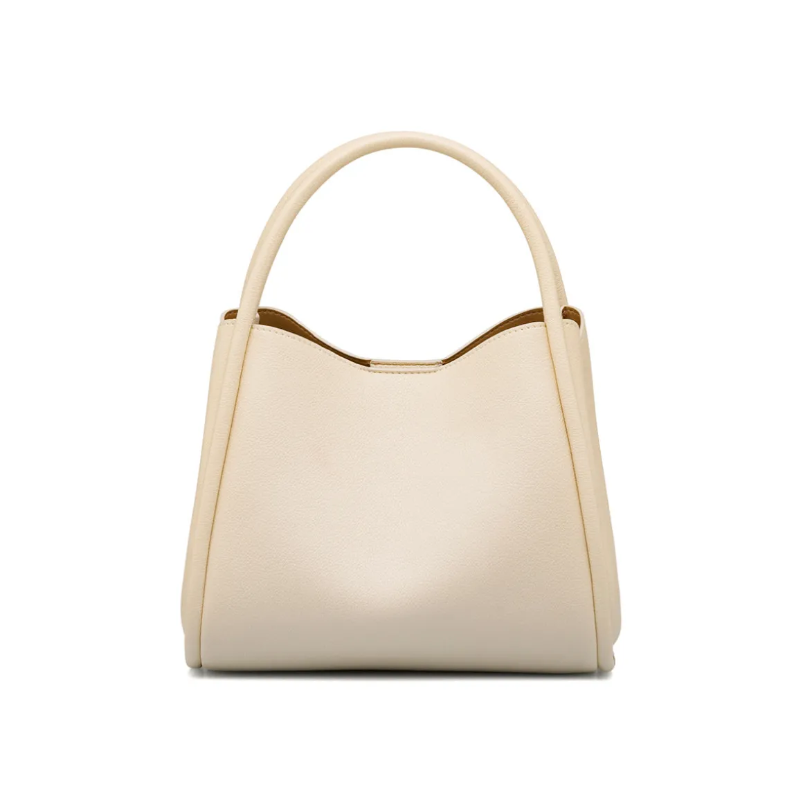 Borsa a mano beige da Donna con logo dorato Lora Ferres