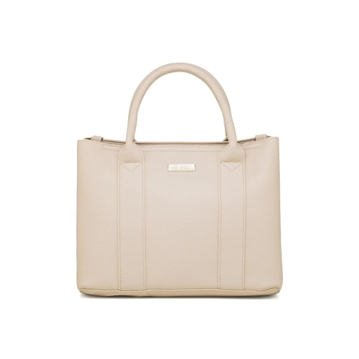 Borsa a mano bianco off-white da Donna con logo in metallo Lora Ferres