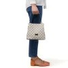 Borsa a mano bianco off-white e blu da Donna con logo Carrera Jeans